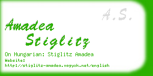 amadea stiglitz business card